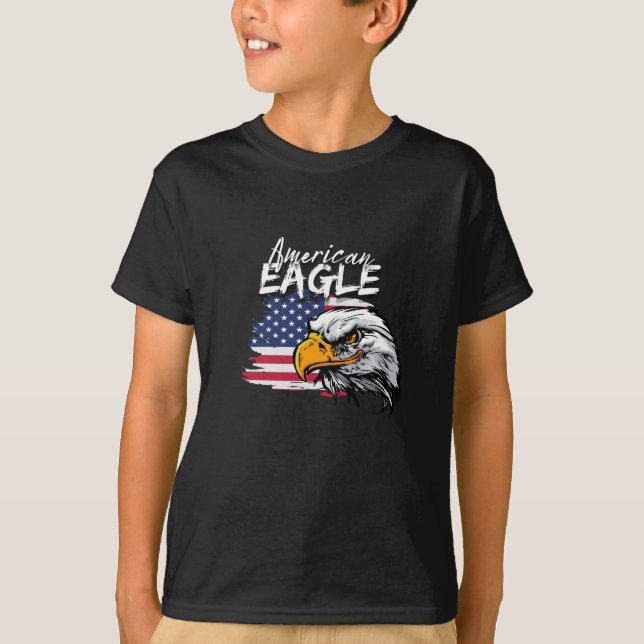 Camiseta Águia com bandeira americana (Frente)