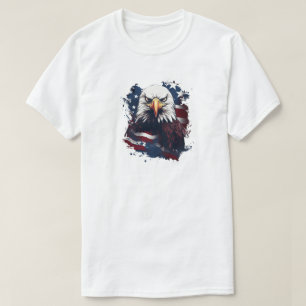 Camiseta Águia Com Bandeira Americana