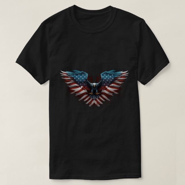 Camiseta águia-com-bandeira-americana-it (Frente do Design)