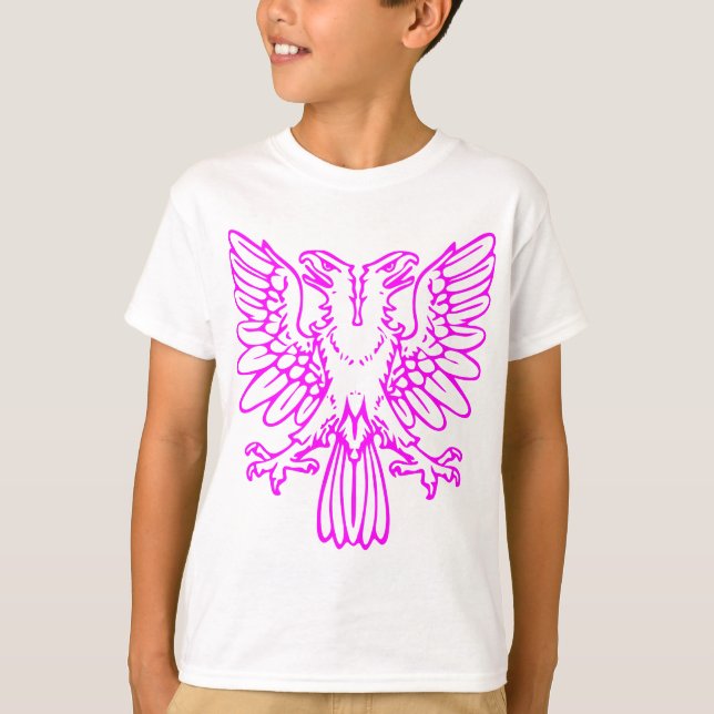 Camiseta Águia com duas cabeças - Magenta (Frente)
