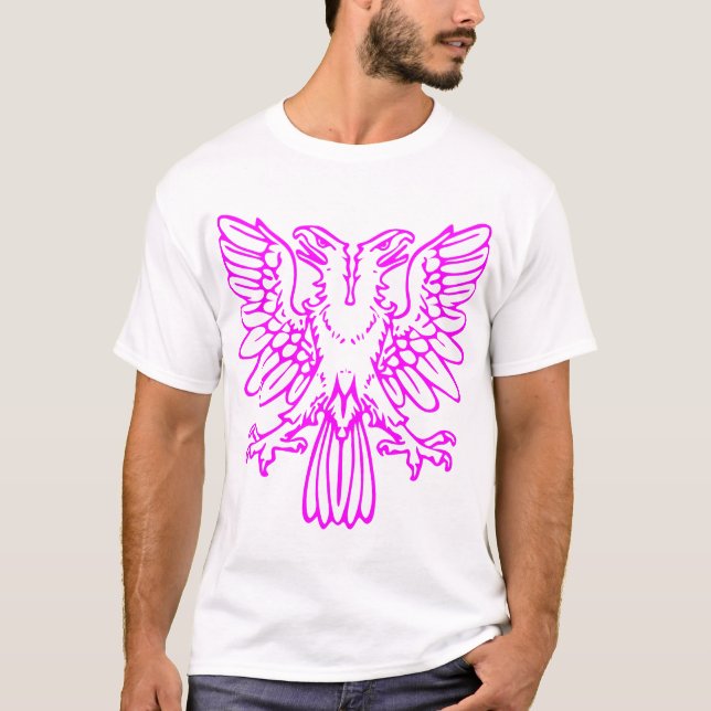 Camiseta Águia com duas cabeças - Magenta (Frente)