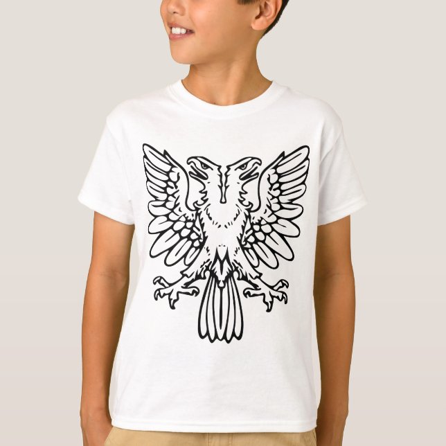 Camiseta Águia com duas cabeças - Preto (Frente)