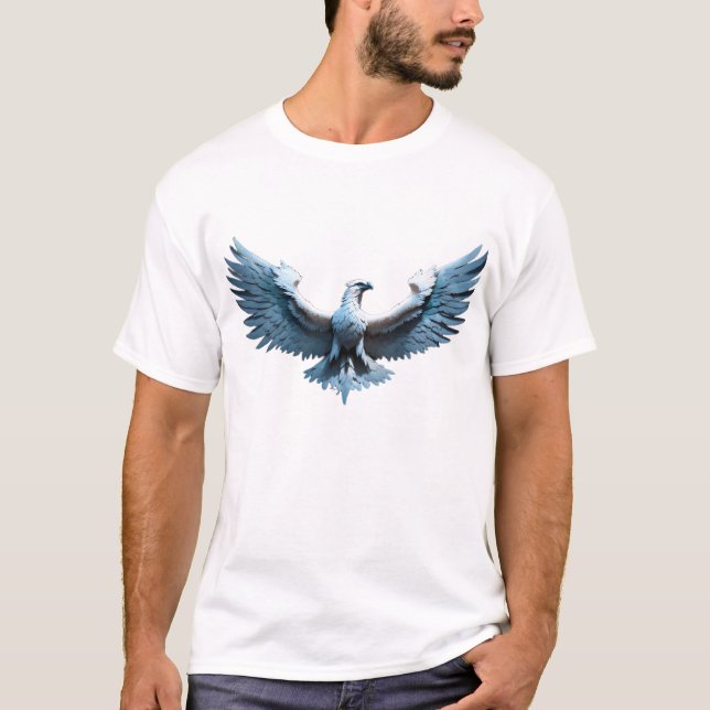 Camiseta Águia da Liberdade em Crise - Camisa-T majestosa d (Frente)