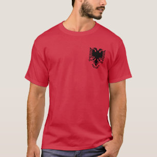 Camiseta Águia de Dupla Cabeça da Albânia - bolso