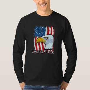Camiseta Águia de Mullet da Bandeira Americana 4 de Julho O
