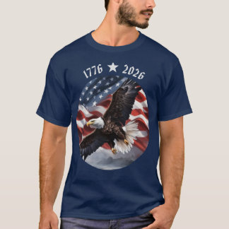 Camiseta Águia do 250º Aniversário Americano 1776-