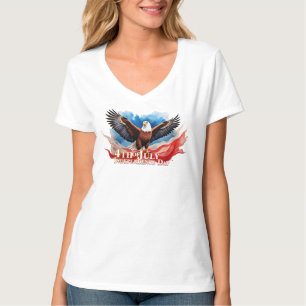 Camiseta Águia do 4 de julho - Design de Arte Patriótica