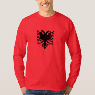 Camiseta Águia dois-dirigida albanesa