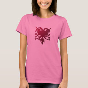 Camiseta Águia dois-dirigida albanesa