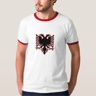Camiseta Águia dois-dirigida albanesa