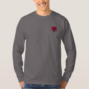 Camiseta Águia dois-dirigida albanesa