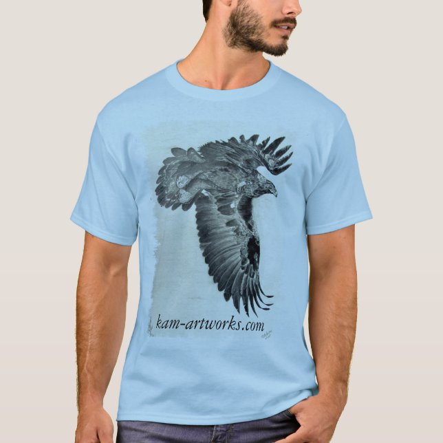 Camiseta águia dourada lg, desgastada, kam-artworks.com (Frente)