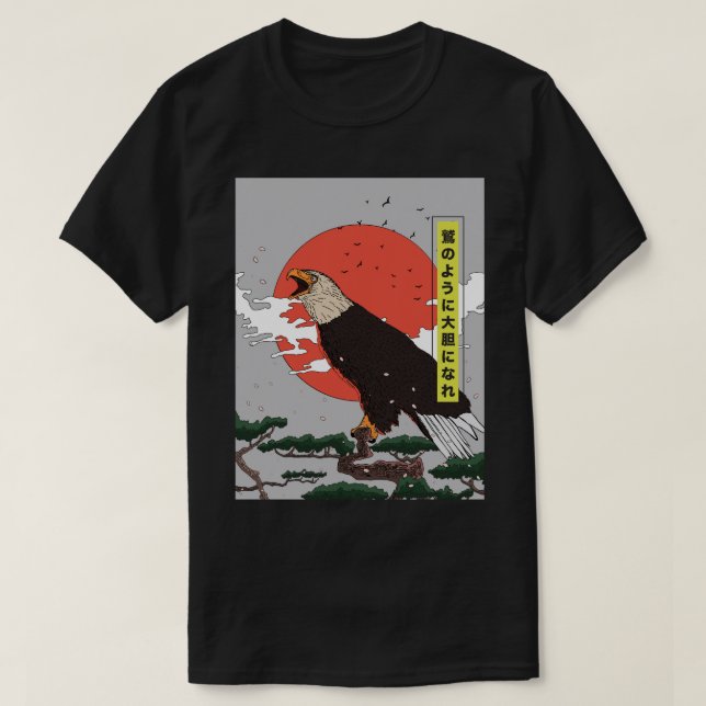 Camiseta Águia Dourada Manga (Frente do Design)