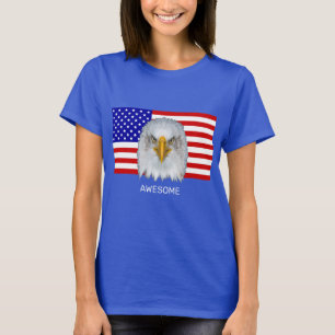 Camiseta Águia e bandeira americana