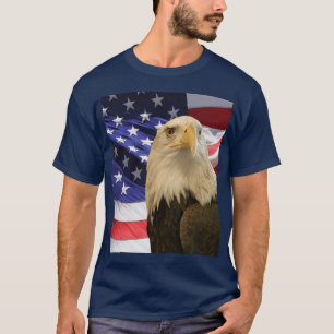 Camiseta Águia e Bandeira Americanas