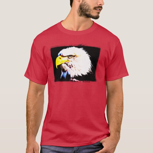 Camiseta Águia Elegante Moderna Modelo Vermelha Cardinal Pe (Frente)