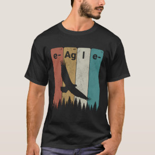 Camiseta Águia Elementos de Mesa Periódicos Bird Birdwatche