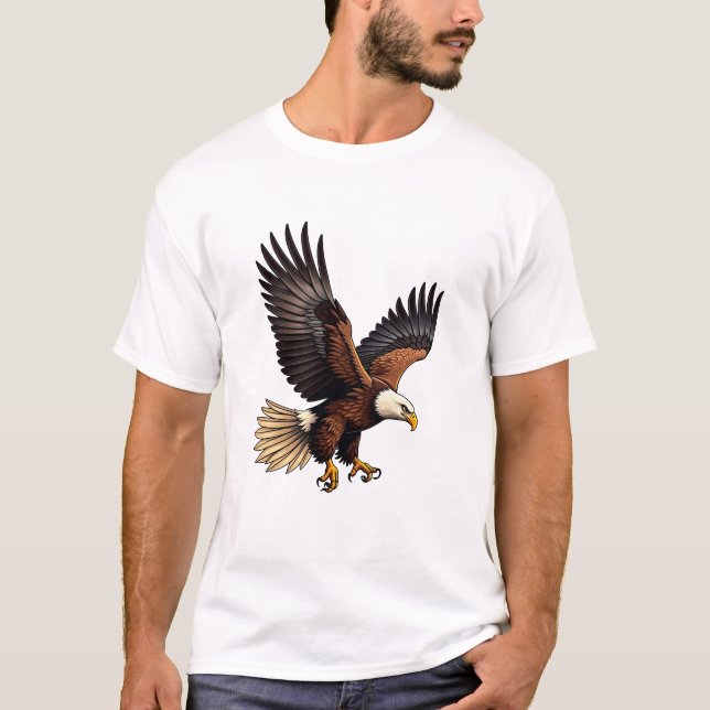 Camiseta Águia em chamas no céu (Frente)