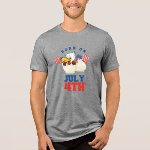 Camiseta Águia Engraçada de Aniversário em 4 de Ju