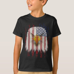 Camiseta Águia EUA com bandeira americana