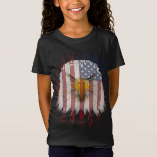 Camiseta Águia EUA com bandeira americana
