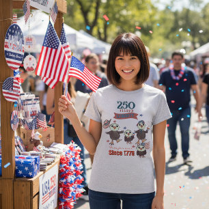 Camiseta Águia Família 250º Aniversário dos Estados Unidos