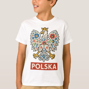 Camiseta Águia Floral Folclórica Polska