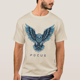 Camiseta Águia Futurista com Texto de Foco