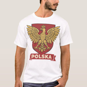 Camiseta Águia Heráldica Dourada da Polônia