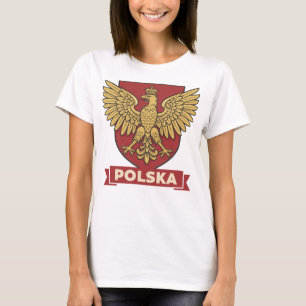 Camiseta Águia Heráldica Dourada da Polônia