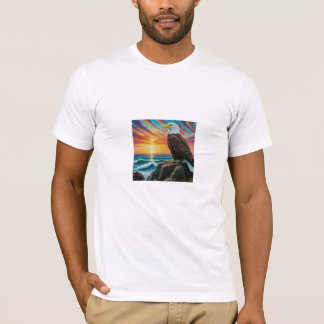 Camiseta Águia Majestosa ao pôr do sol