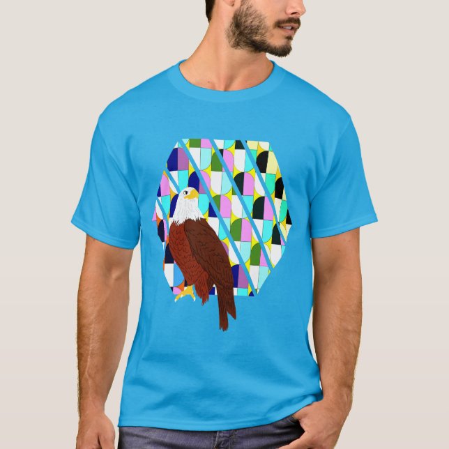Camiseta Águia Moderna de Meados do Século (Frente)