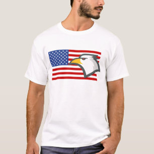 Camiseta Águia na bandeira americana