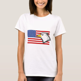 Camiseta Águia na bandeira americana