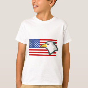 Camiseta Águia na bandeira americana