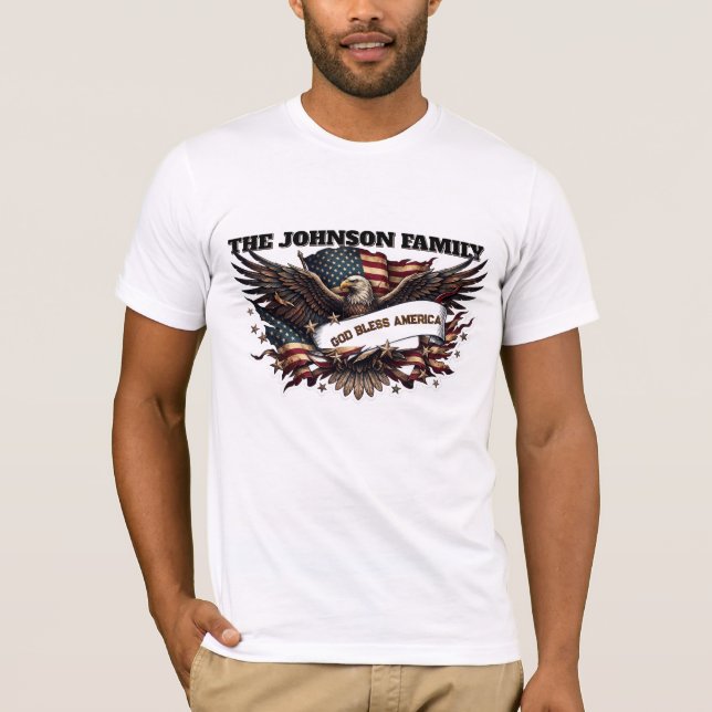 Camiseta Águia Ondulada Interligada Personalizada (Frente)