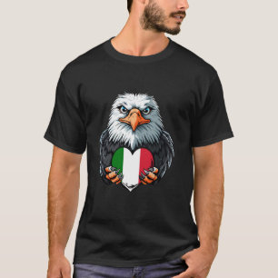 Camiseta Águia Orgulho Italiano Raízes Italianas Bandeira I