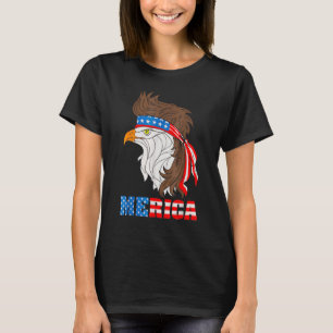 Camiseta Águia Patriótica 4 de Julho EUA Bandeira Americana