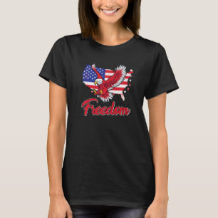 Camiseta Águia Patriótica Bandeira Americana Liberdade Prem