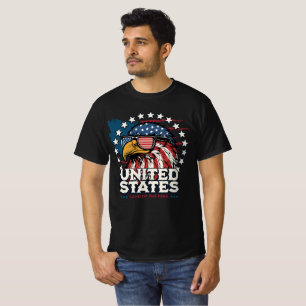 Camiseta Águia Patriótica Bandeira dos EUA