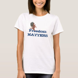 Camiseta Águia Patriótica com Citação da Liberdade
