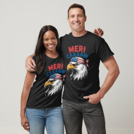 Camiseta Águia Patriótica da Liberdade do Dia 4 de Julho