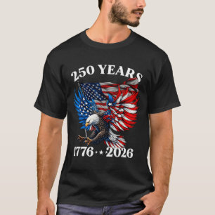 Camiseta Águia Patriótica dos EUA Aniversário de 250 4 de