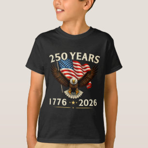 Camiseta Águia Patriótica dos EUA Aniversário de 250 anos 2