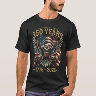 Camiseta Águia Patriótica dos EUA Aniversário de 250 anos 2