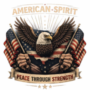 Camiseta Águia Patriótica Espírito Americano Bandeira EUA P