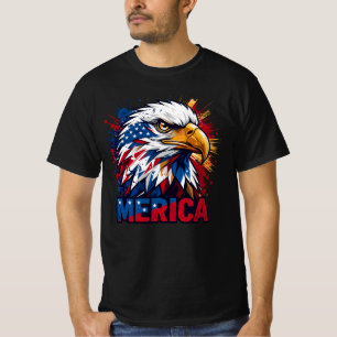 Camiseta Águia Patriótica EUA Gráfico Vintage EUA