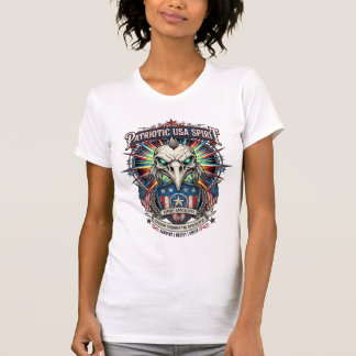 Camiseta Águia Patriótica Fim dos Tempos Caveira Zumbi Apoc
