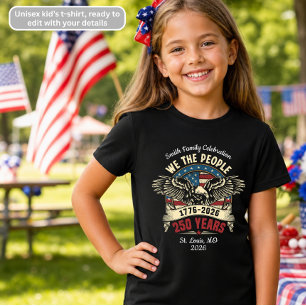 Camiseta Águia Patriótica Nós, o Povo, para Crianças no 4 d