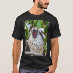 Camiseta Águia-pescadora jovem fazendo algum barulho